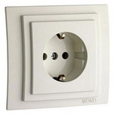 Розетка с заземлением, без рамки mono electric despina - larissa 500-000121-117